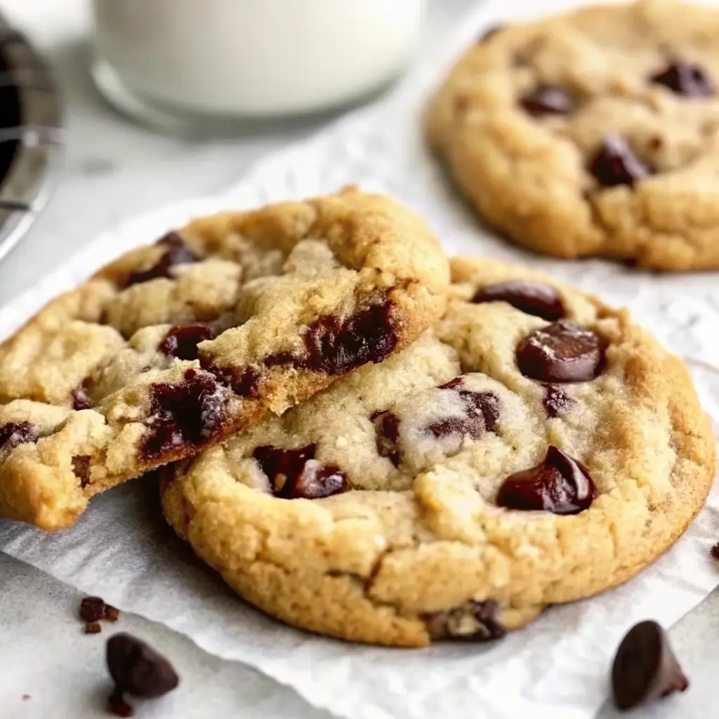 Almond Flour Chocolate Chip Cookies – Soft & Chewy Recipe 2 Gluten-free almond flour cookies with melted chocolate