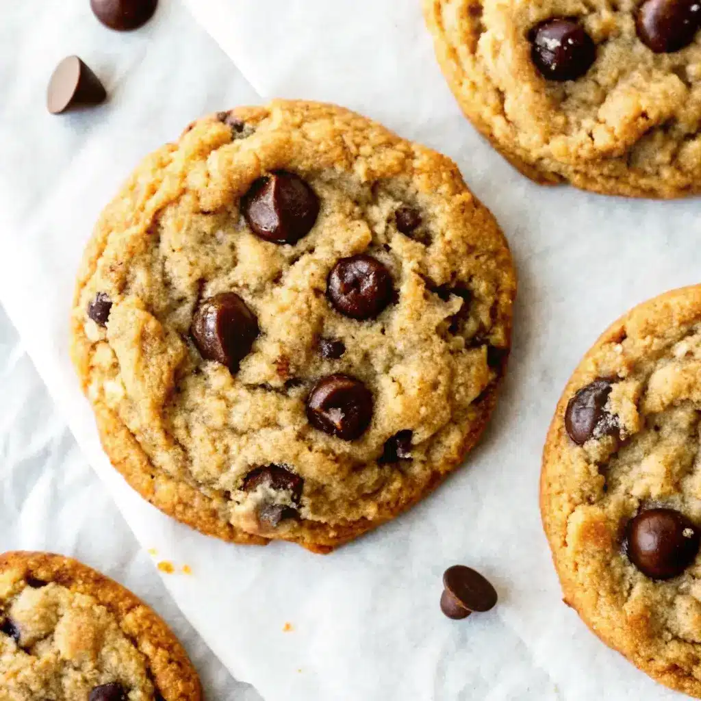 Almond Flour Chocolate Chip Cookies – Soft & Chewy Recipe 6 Close-up of almond flour cookie with chocolate chips