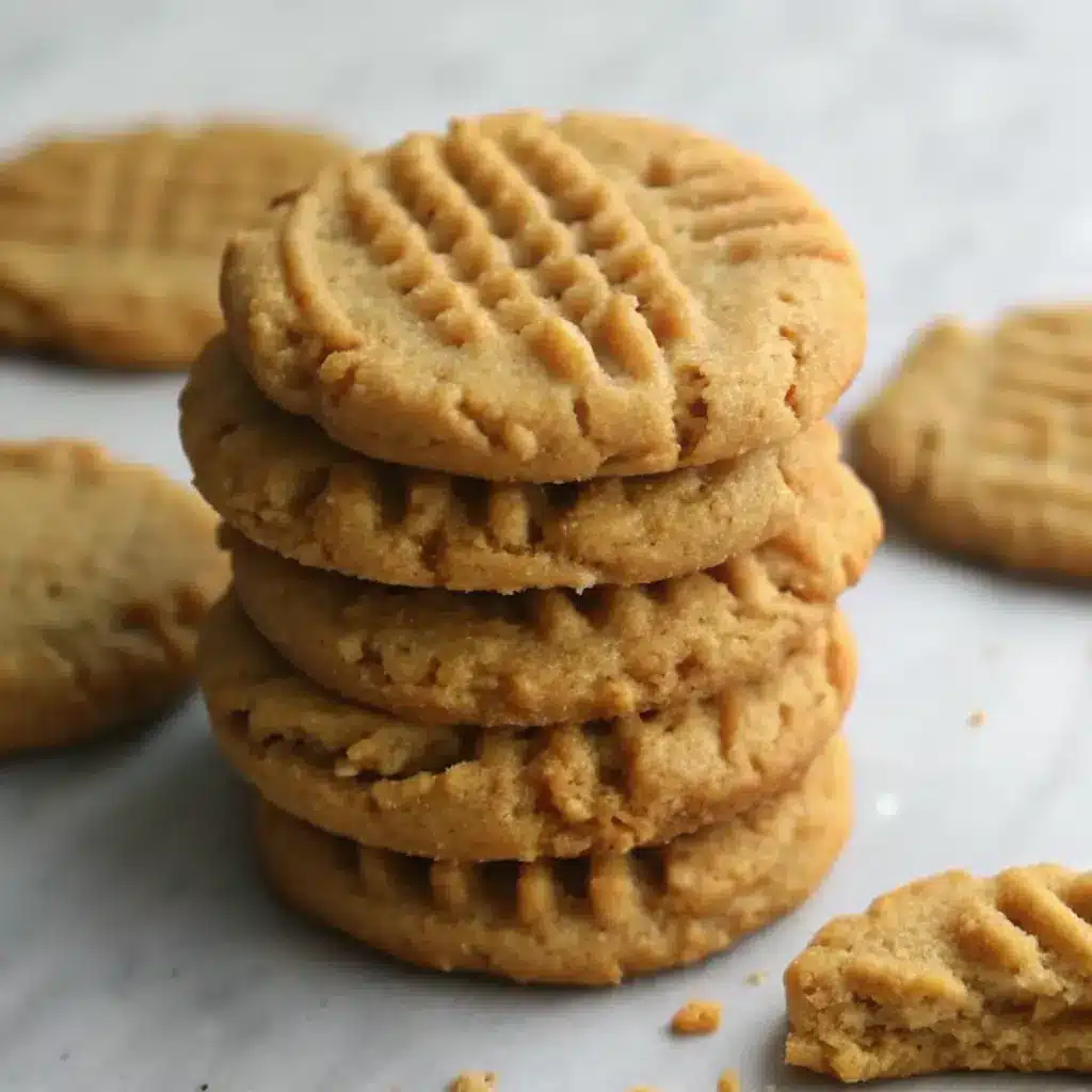 Peanut Butter Protein Cookies – Easy, Healthy & Packed with Flavor 1 Peanut butter protein cookies stacked with one cookie bitten