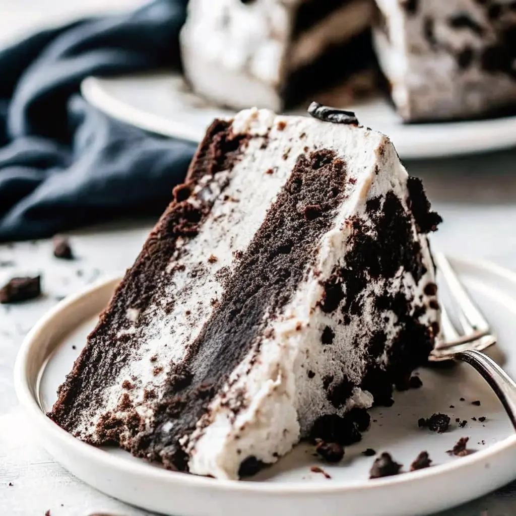 Cookies and Cream Ice Cream Cake – Easy No-Bake Frozen Favorite 6 Slice of cookies and cream ice cream cake with chocolate cookie layers