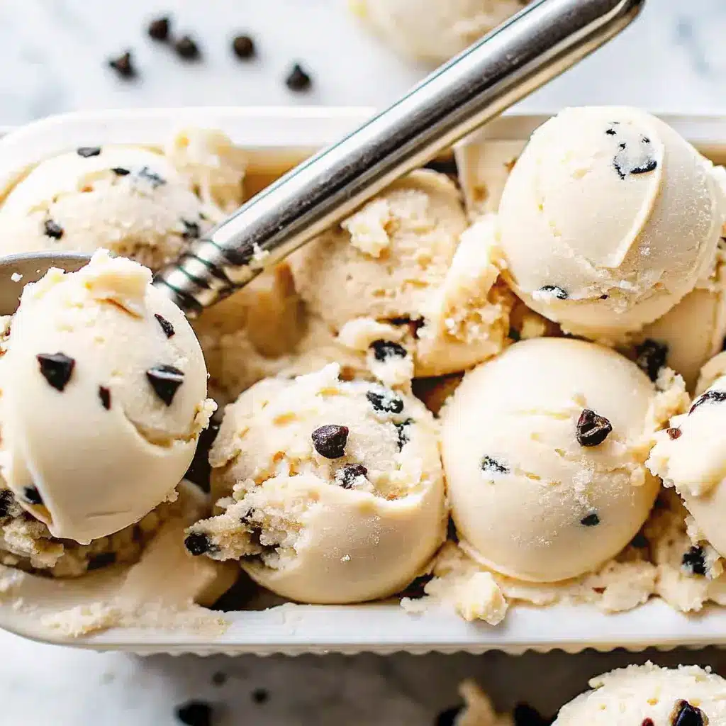 Chocolate Chip Cookie Dough Ice Cream: Safe, Fun, and Delicious 2 Creamy chocolate chip cookie dough ice cream scooped into a dish