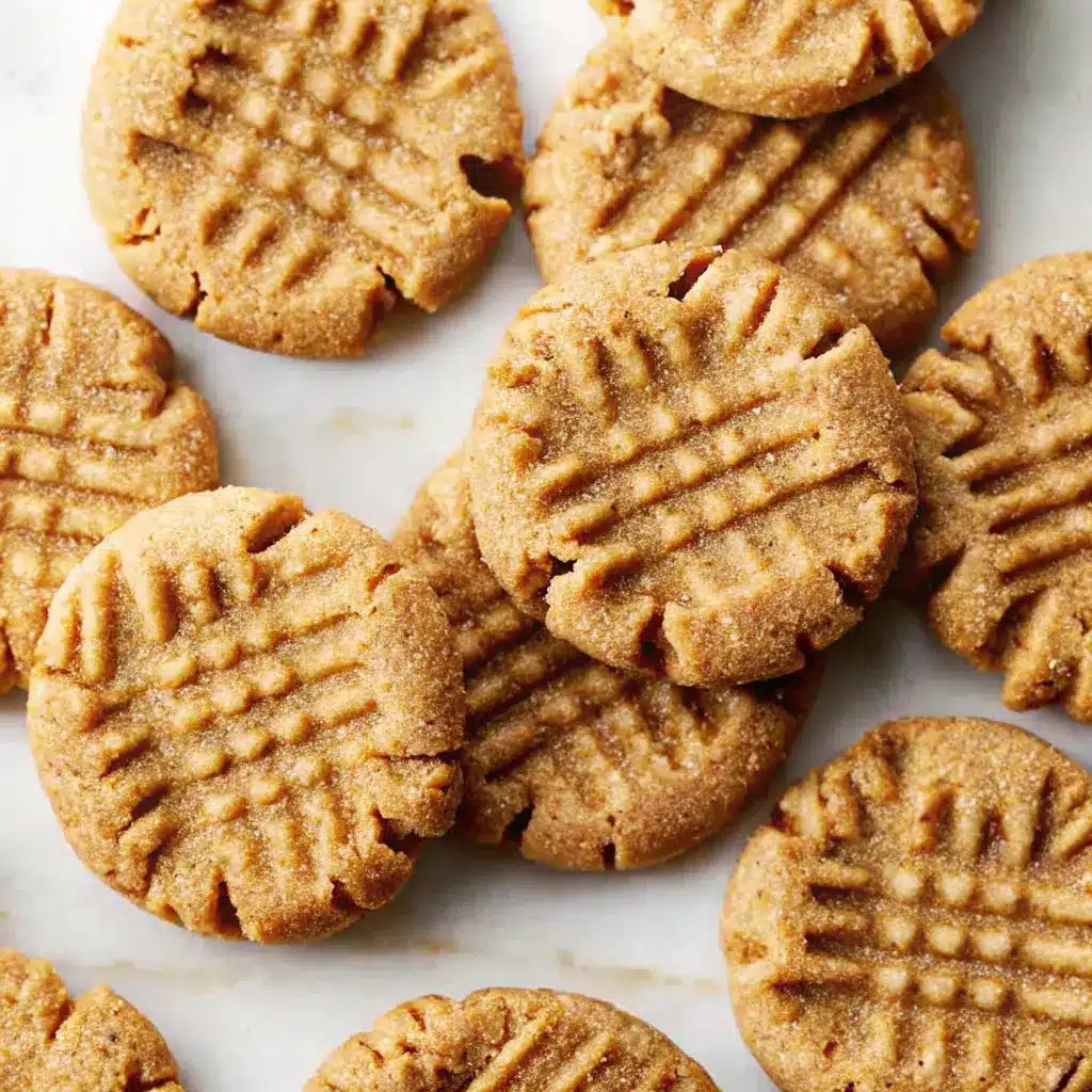 Peanut Butter Cookies That Melt in Your Mouth – Easy, Classic, and Delicious 2 Homemade peanut butter cookies with a sugar-coated texture
