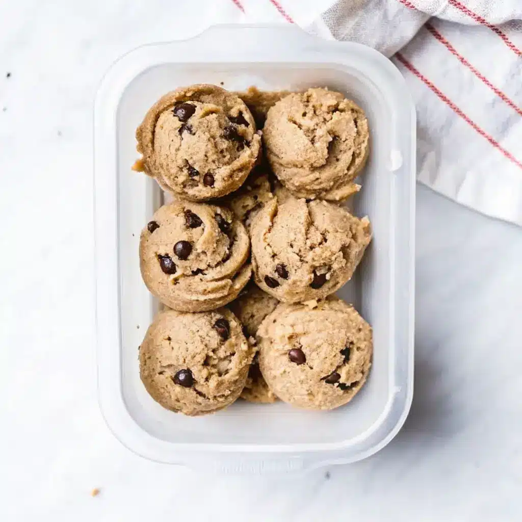 Sugar Free Cookie Dough: A Simple, Delicious Low-Sugar Treat 3 Glass cup filled with creamy sugar free cookie dough and dark chocolate chunks
