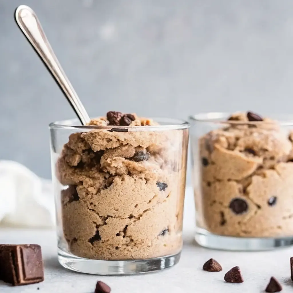 Sugar Free Cookie Dough: A Simple, Delicious Low-Sugar Treat 1 Scoops of sugar free chocolate chip cookie dough in a container