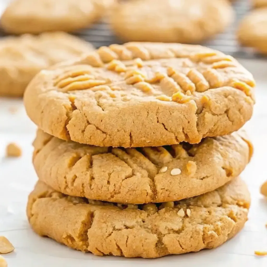 3 Ingredient Peanut Butter Cookies No Egg – Soft, Sweet & Simple 1 Stack of 3 Ingredient Peanut Butter Cookies No Egg