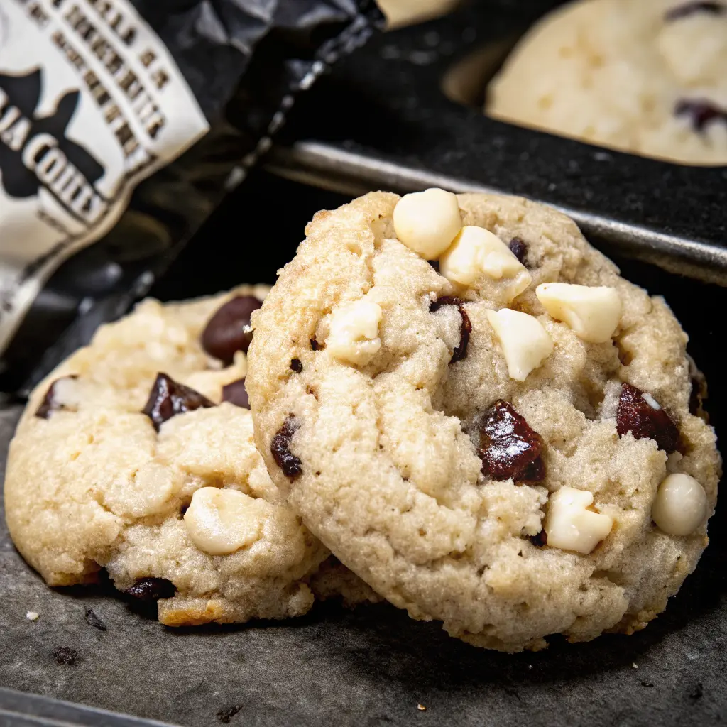 Cookies and Cream Protein Powder Cookies That Taste Better Than the Real Thing 4 Homemade cookies and cream protein powder cookies with white chocolate chips