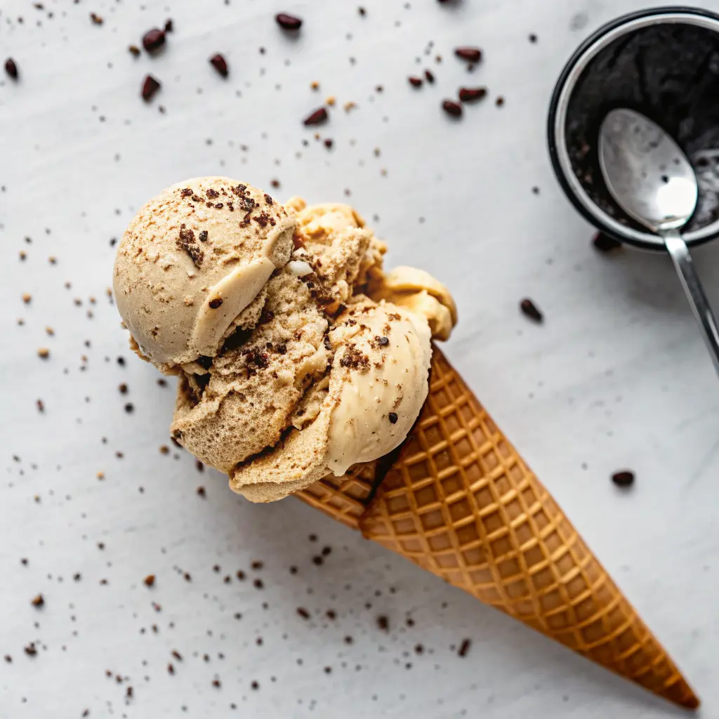 Vietnamese Coffee Ice Cream – Bold Flavor in a Cool Treat 4 Vietnamese coffee ice cream in a waffle cone