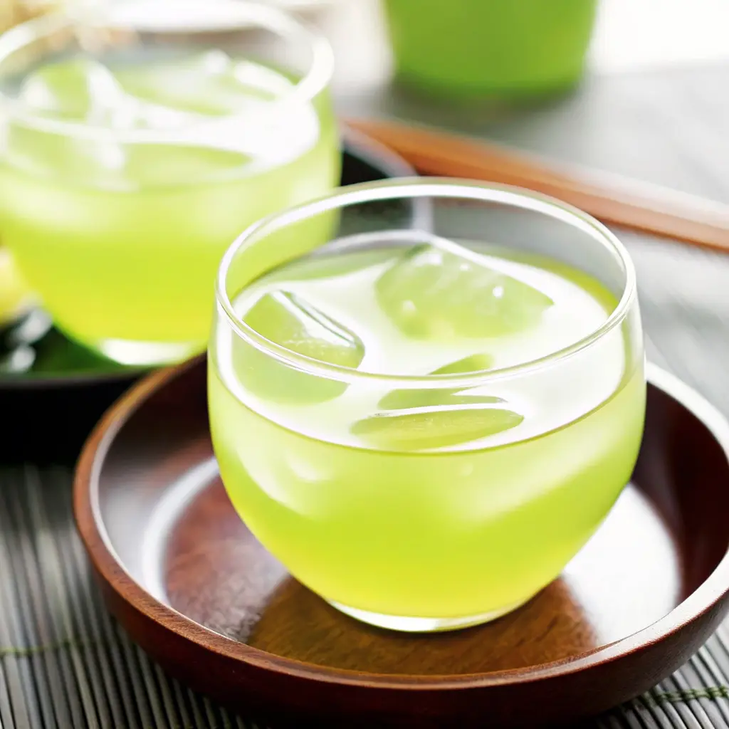 Cold Brew Green Tea Recipe: Easy Refreshing and Naturally Healthy 4 Chilled cold brew green tea with ice in a round glass