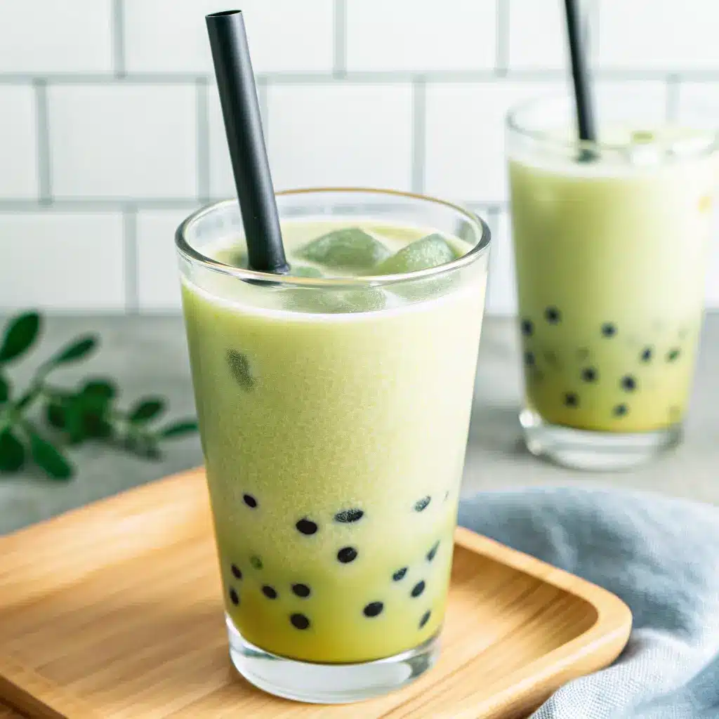 Matcha Green Tea Bubble Tea Recipe: Easy and Refreshing 1 Two glasses of iced matcha bubble tea with tapioca pearls